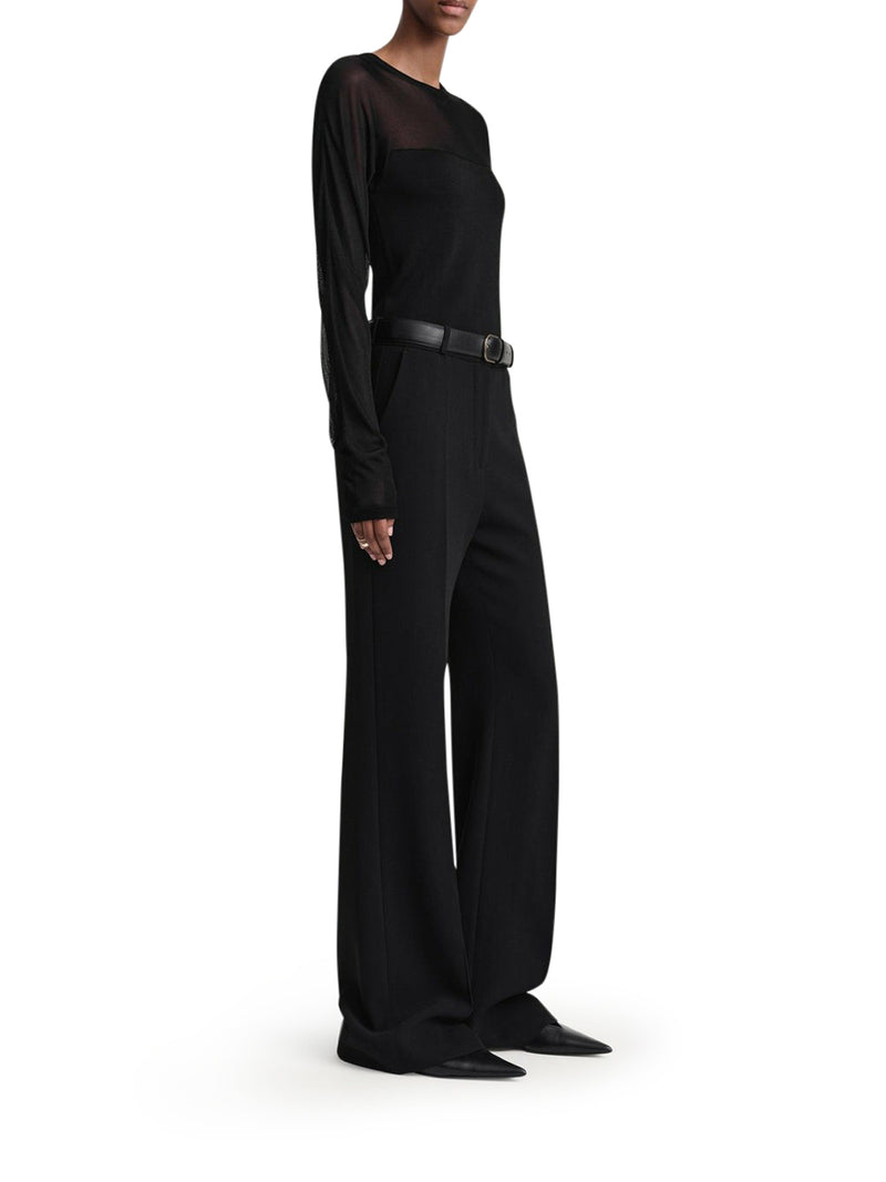 Flared evening trousers black