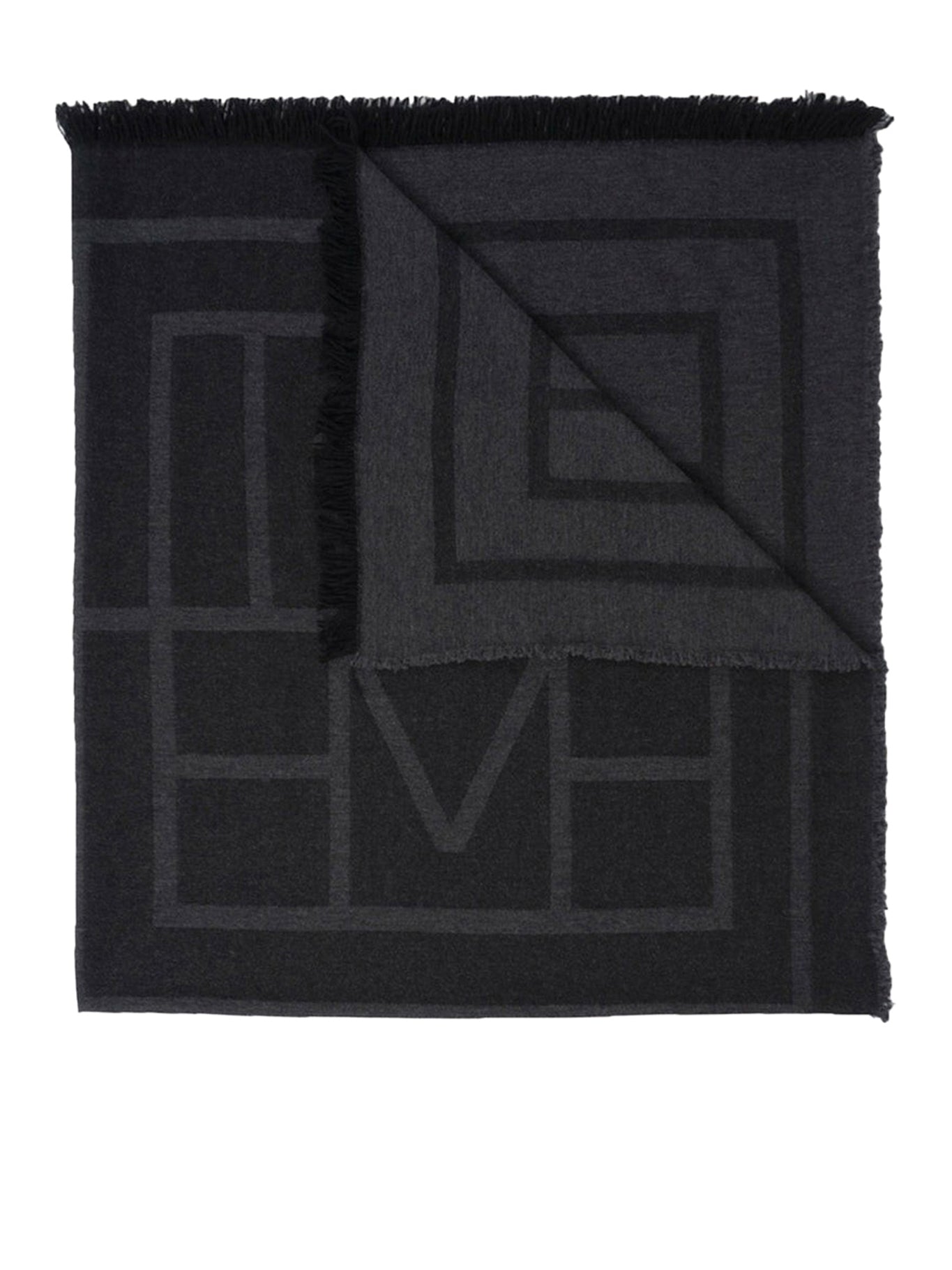 Monogram wool cashmere scarf