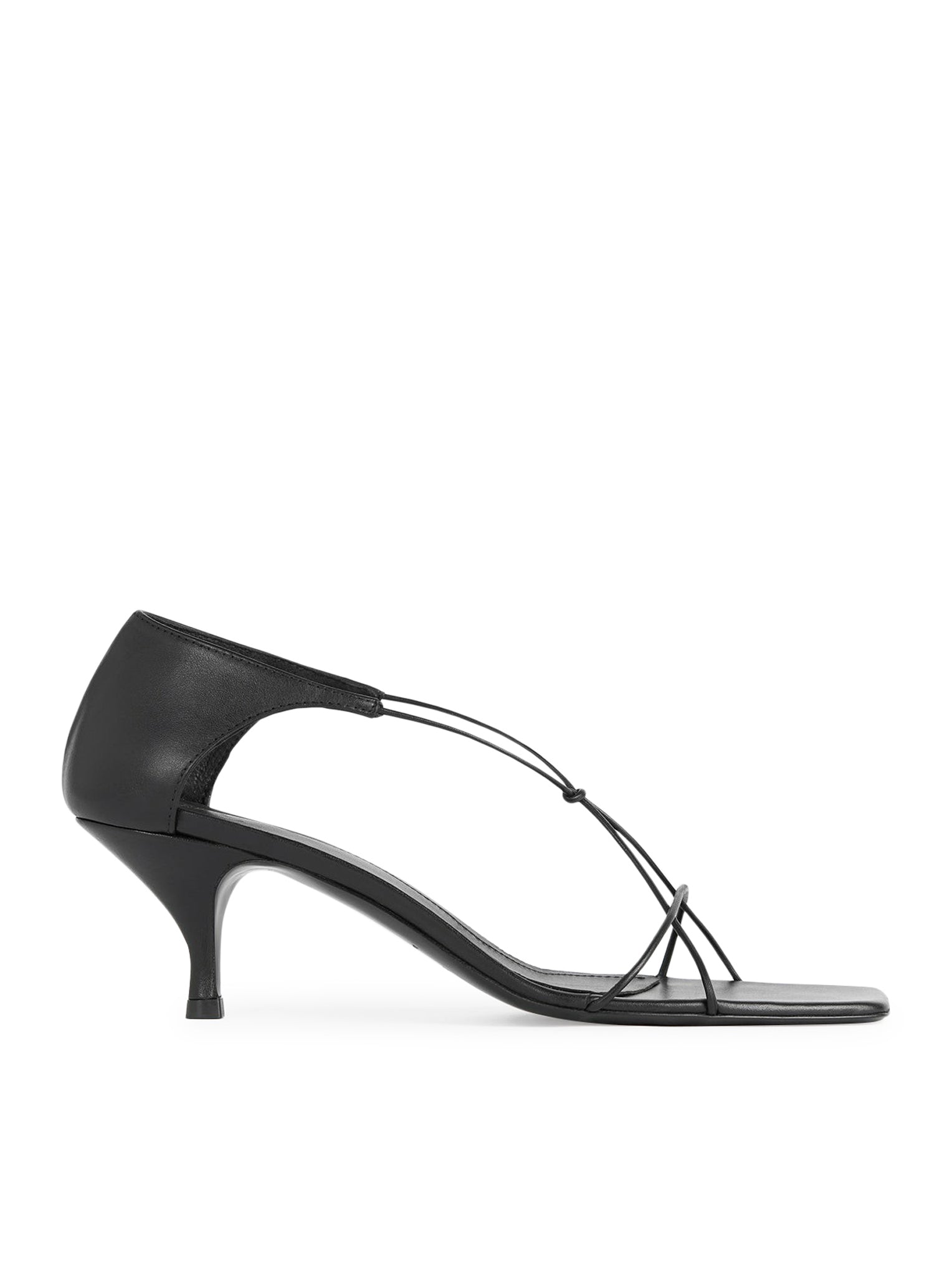 The Leather Knot Sandal black
