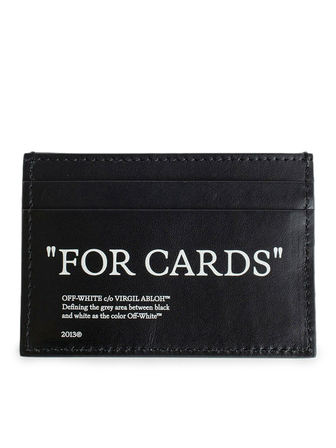 Off-white men`s black quote card case