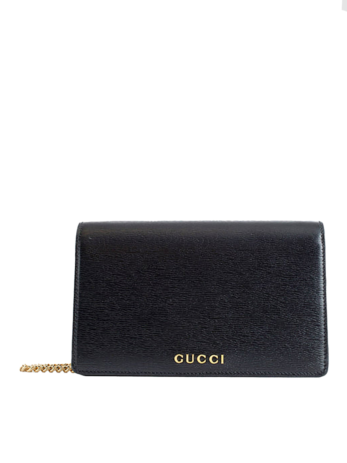 WALLET WITH CHAIN AND GUCCI LOGO