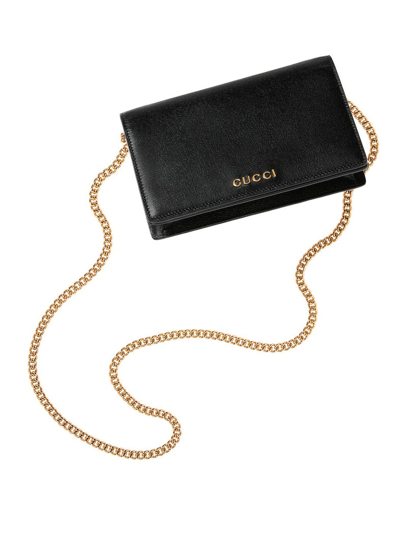 WALLET WITH CHAIN AND GUCCI LOGO