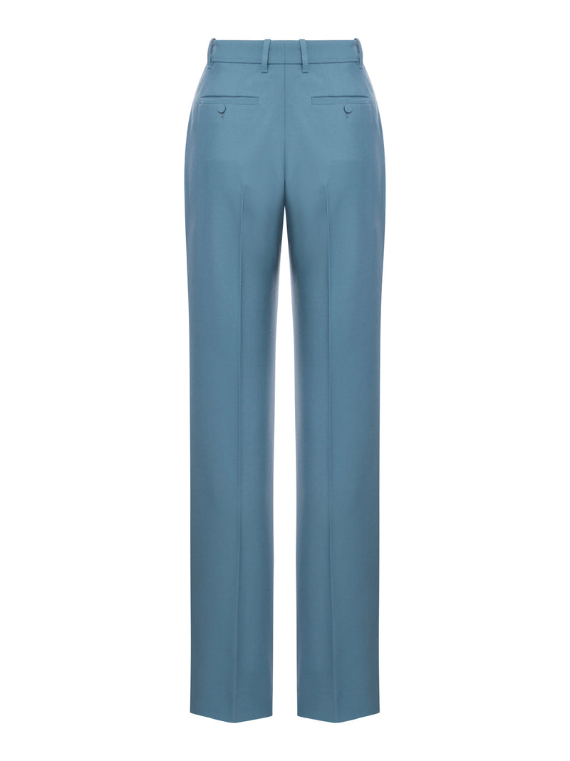 WOOL TROUSERS WITH GUCCI BIT LABEL