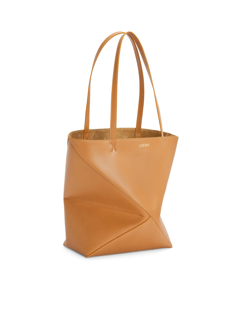 Puzzle Fold Tote bag in shiny calfskin