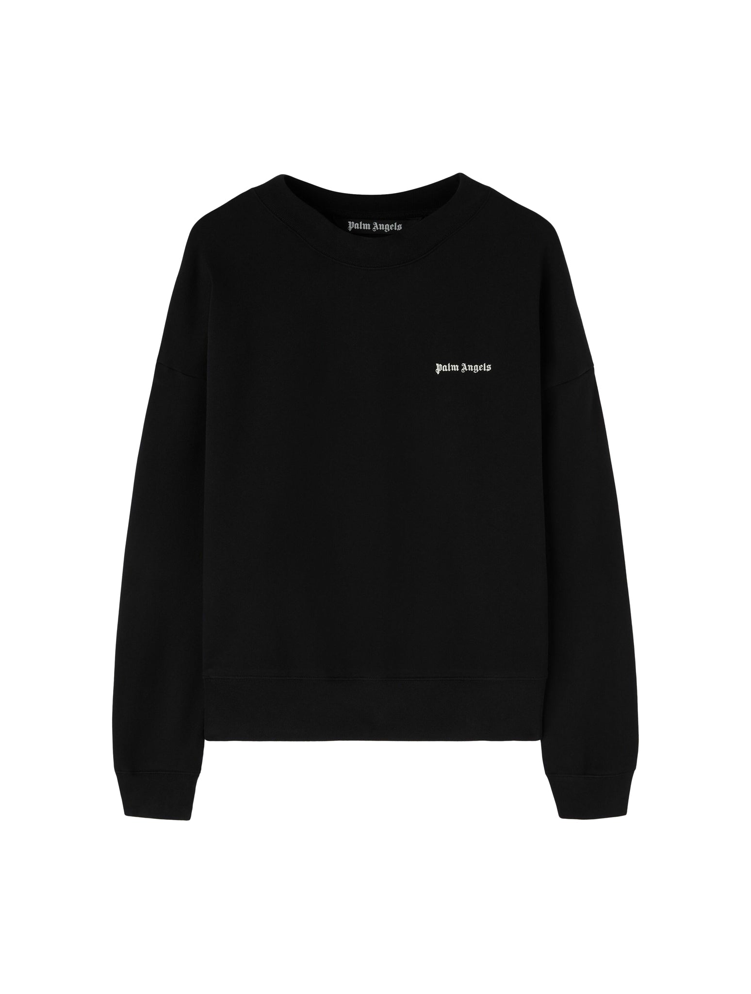 Cotton sweatshirt with logo embroidery