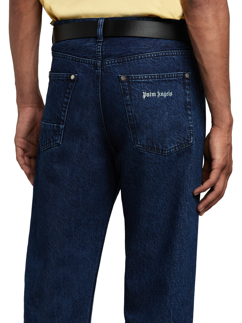 logo-print straight-leg jeans