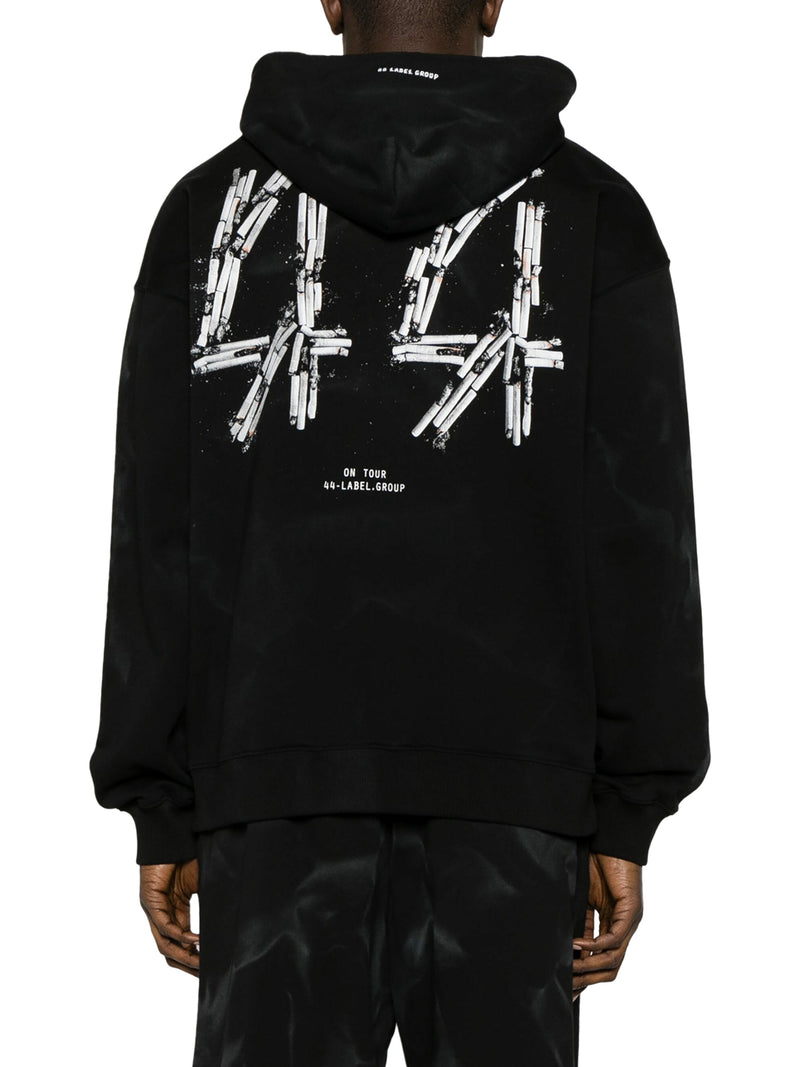 logo-print faded-effect hoodie