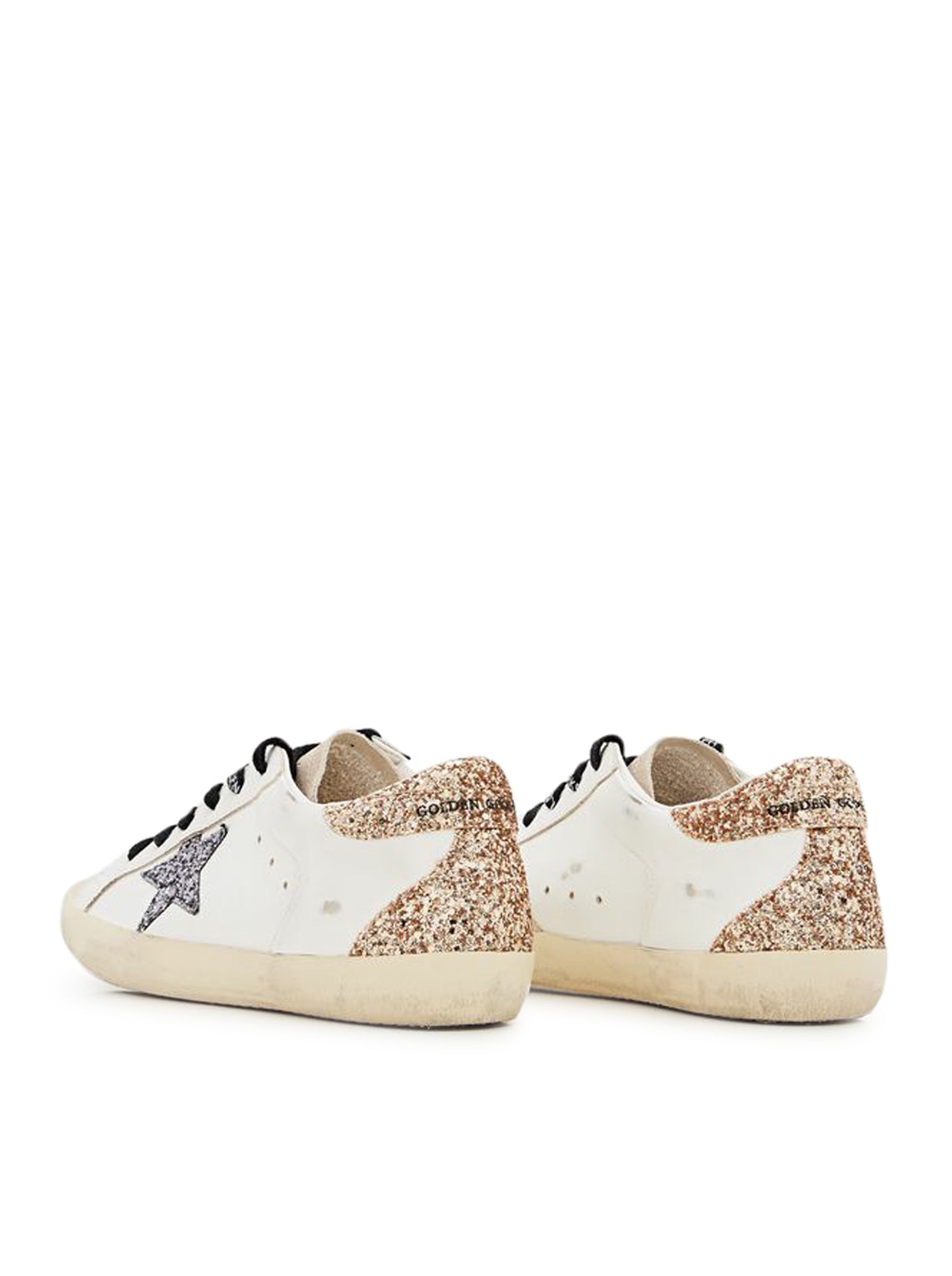 SUPER-STAR SNEAKERS IN LEATHER AND GLITTER – Suit Negozi Row