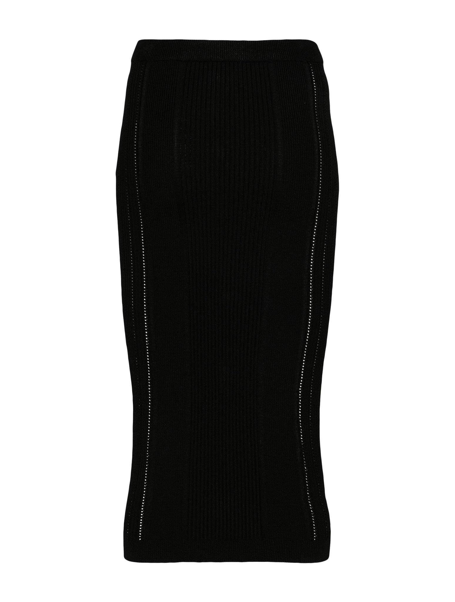 ribbed-knit midi skirt
