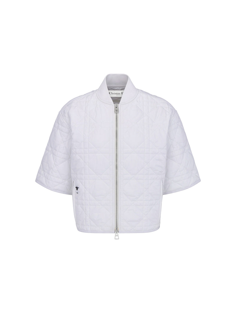 Macrocannage short-sleeved pea coat