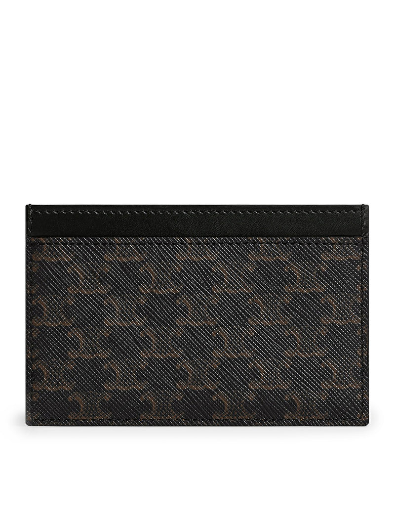 CARD HOLDER IN TRIOMPHE CANVAS AND SCHWARZ CALF LEATHER