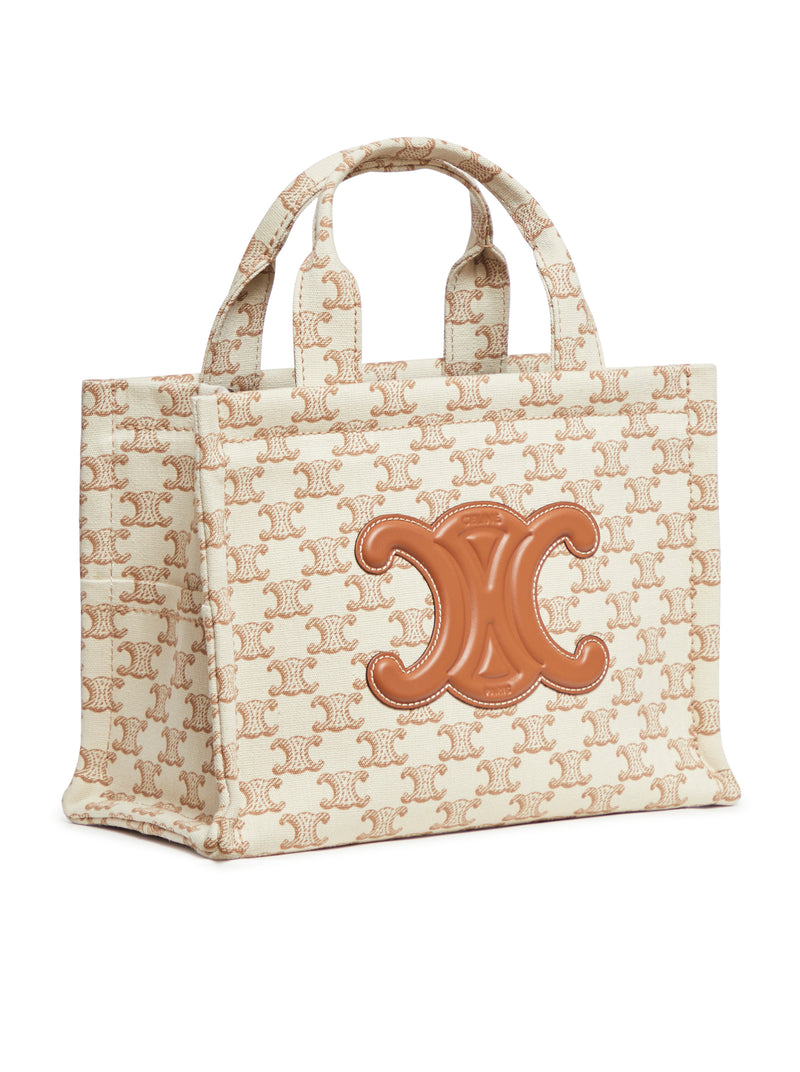 SMALL CABAS THAIS BAG IN ALL-OVER TRIOMPHE FABRIC