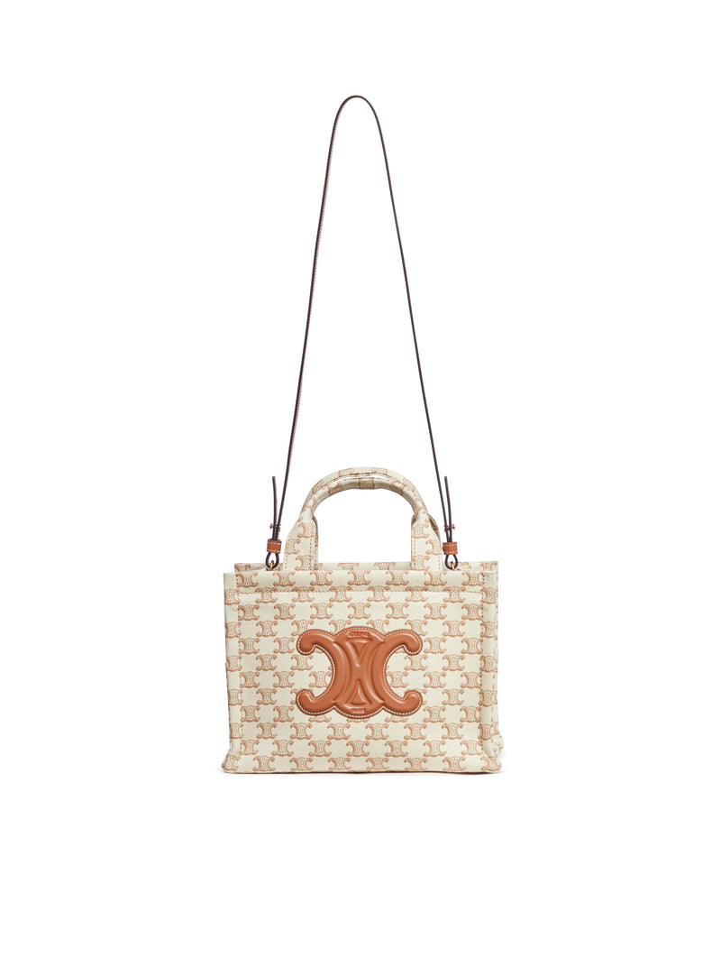 SMALL CABAS THAIS BAG IN ALL-OVER TRIOMPHE FABRIC
