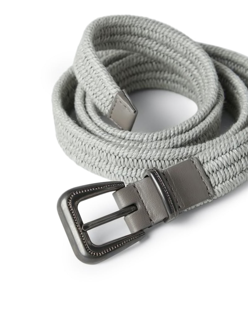 Rustic belt in woven linen