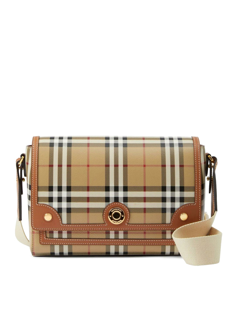 Shoulder bag with tartan pattern