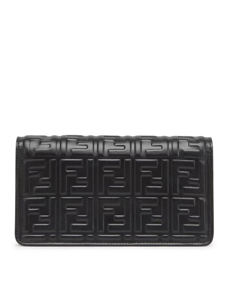 Fendi nappa tri-fold micro wallet