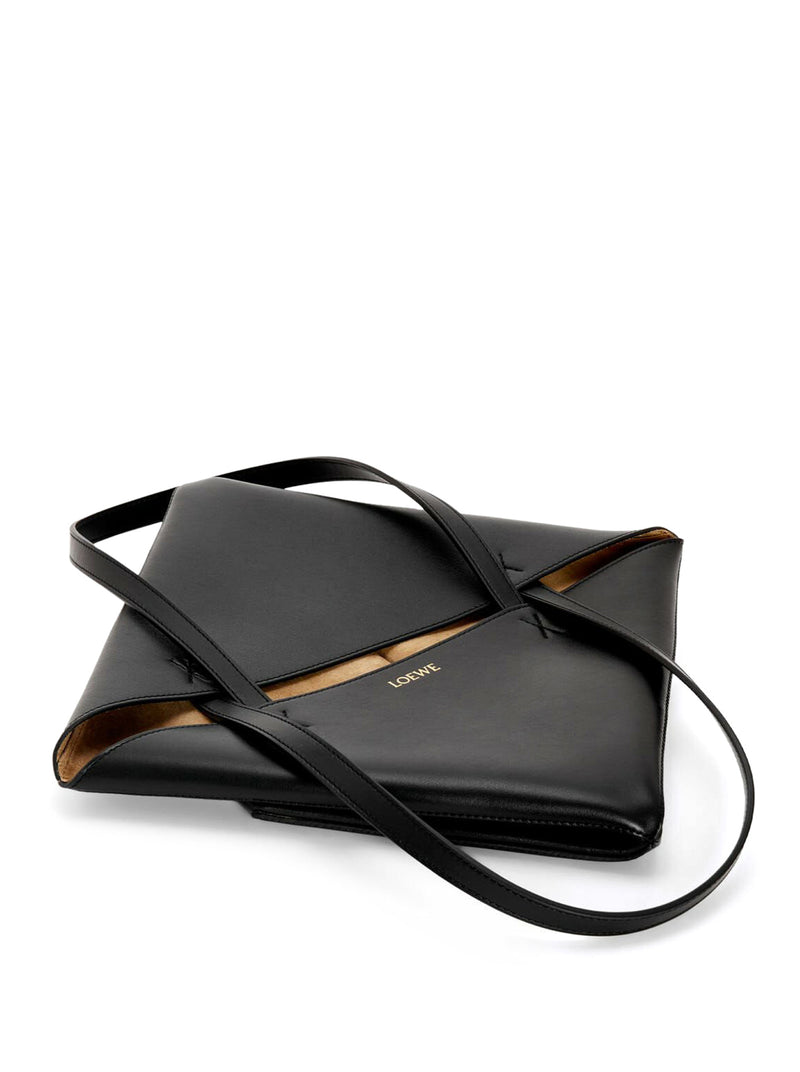 Puzzle Fold Tote bag in shiny calfskin