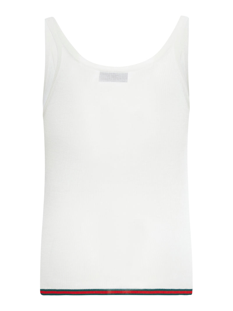 RIBBED SILK AND CASHMERE TANK TOP